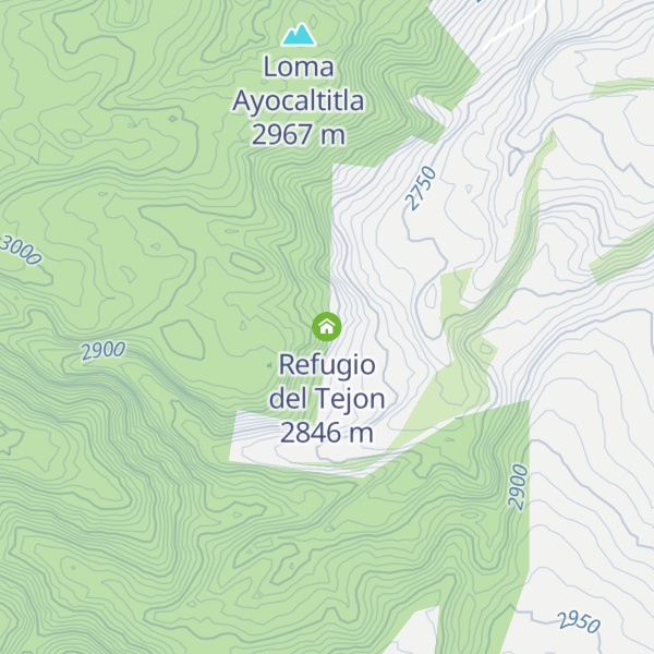 Map of Refugio del Tejon