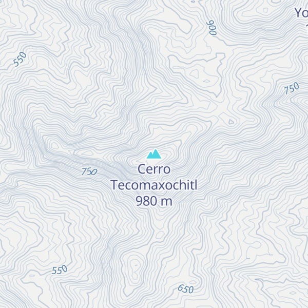 Map of Cerro Tecomaxochitl