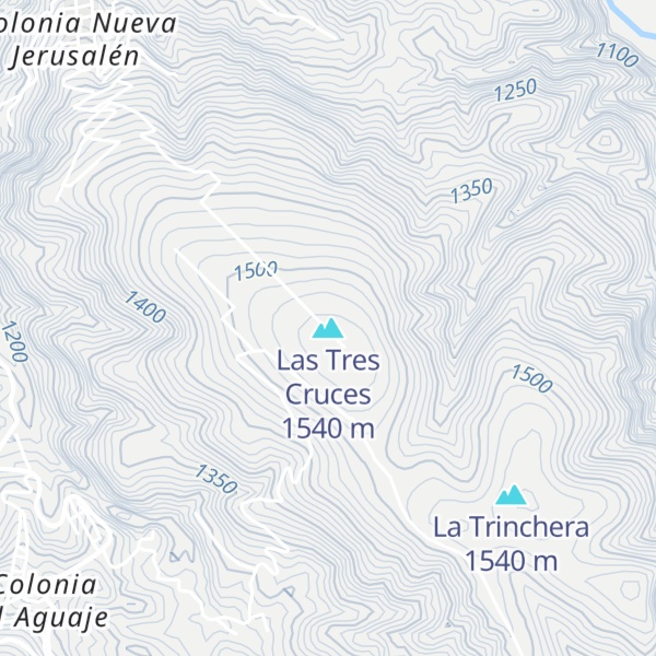 Map of Las Tres Cruces