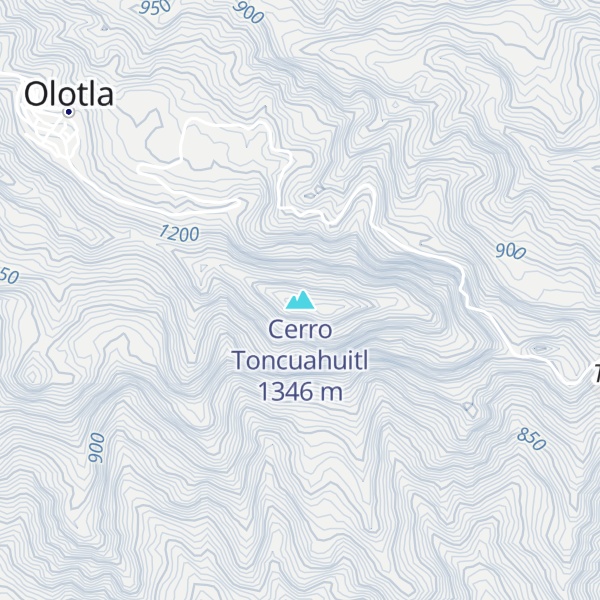 Map of Cerro Toncuahuitl