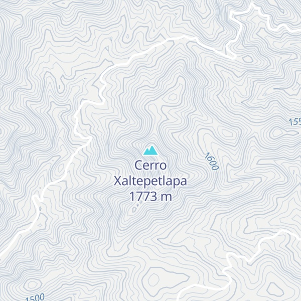 Map of Cerro Xaltepetlapa