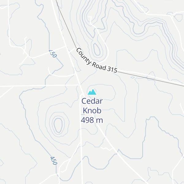 Map of Cedar Knob
