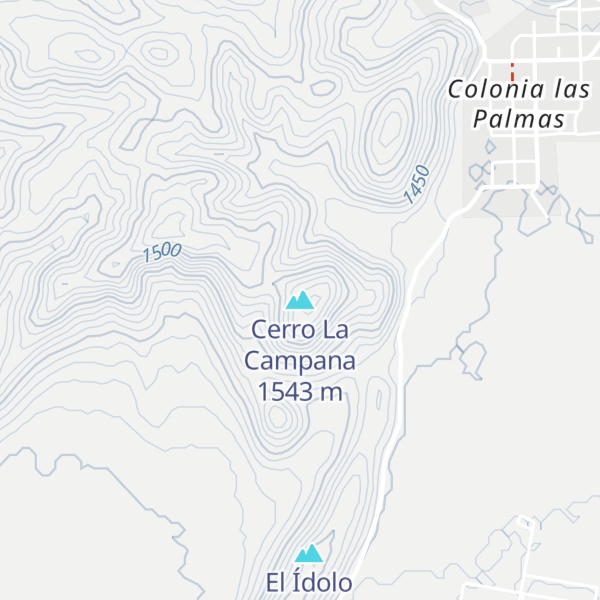 Map of Cerro La Campana
