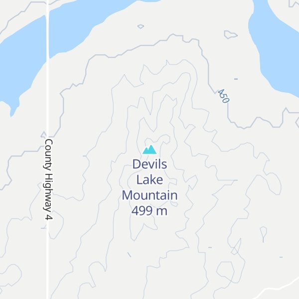 Map of Devils Lake Mountain