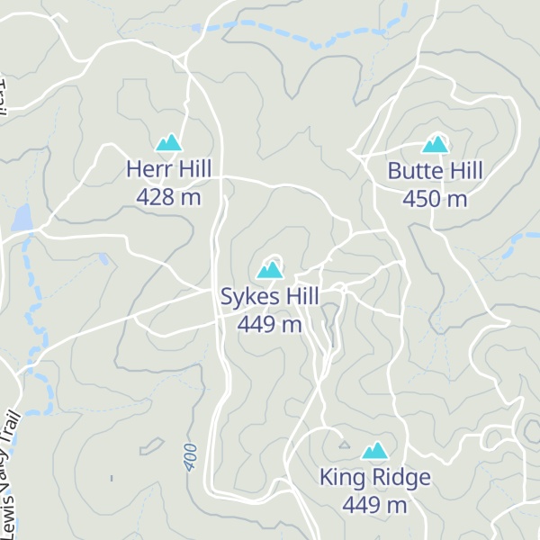 Map of Sykes Hill