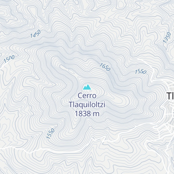Map of Cerro Tlaquiloltzi