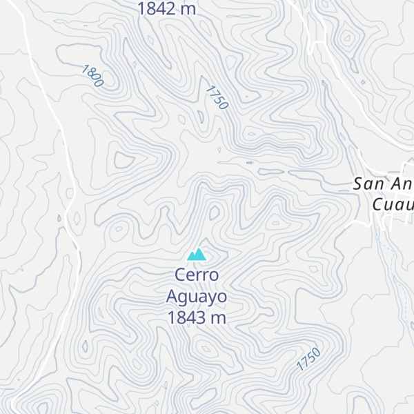Map of Cerro Tlacotepetl