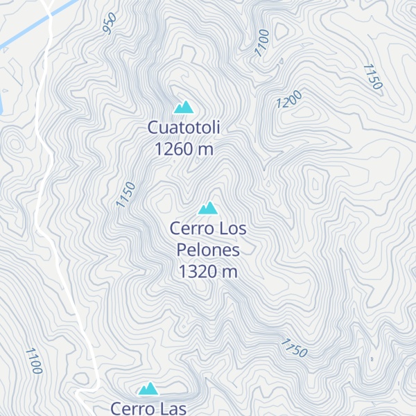 Map of Cerro Los Pelones