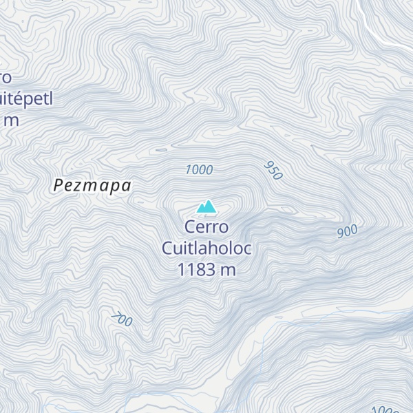 Map of Cerro Cuitlaholoc