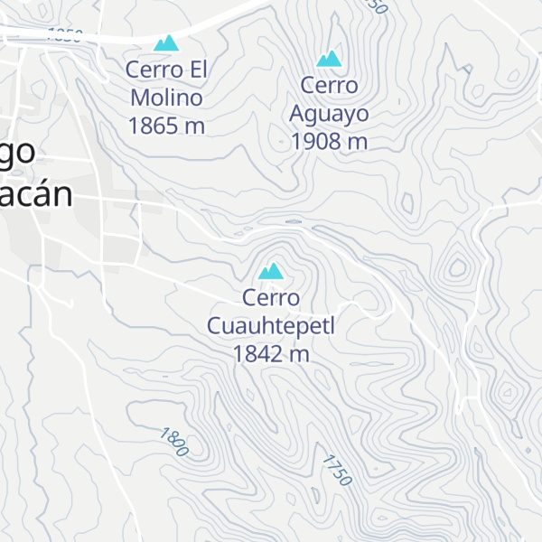 Map of Cerro Cuauhtepetl