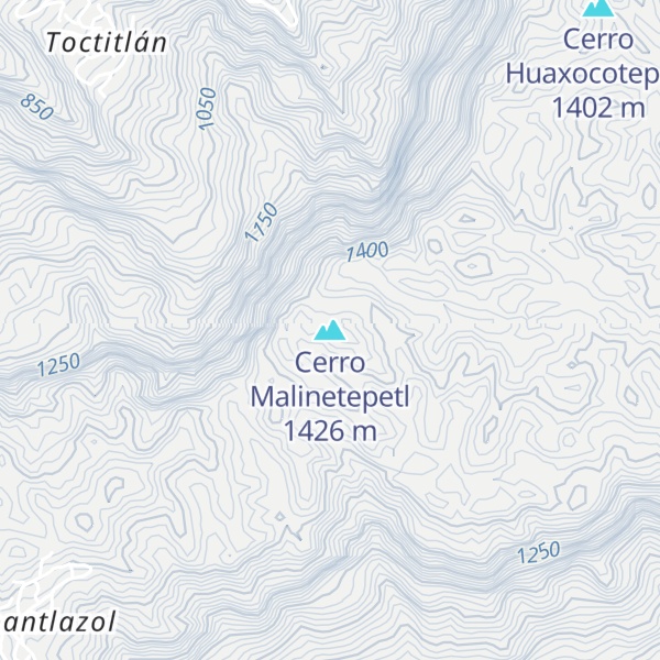 Map of Cerro Malinetepetl