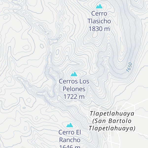 Map of Cerros Los Pelones
