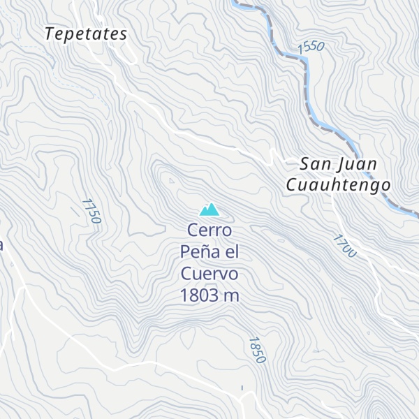 Map of Cerro Peña el Cuervo