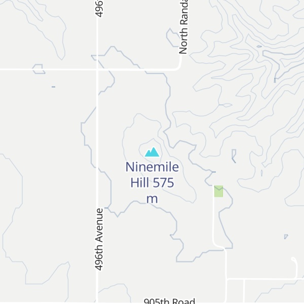 Map of Ninemile Hill