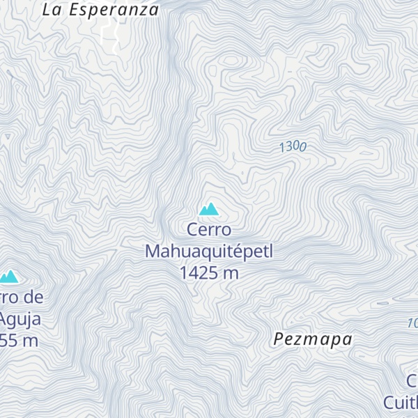 Map of Cerro Mahuaquitépetl
