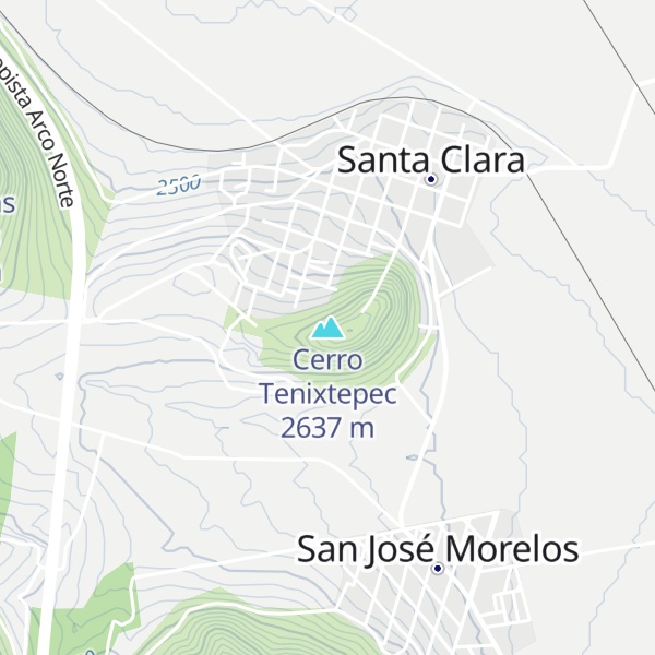Map of Cerro Tenixtepec