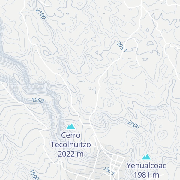 Map of Cerro Xaltepexi