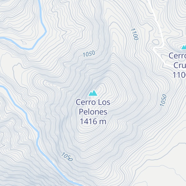 Map of Cerro Los Pelones