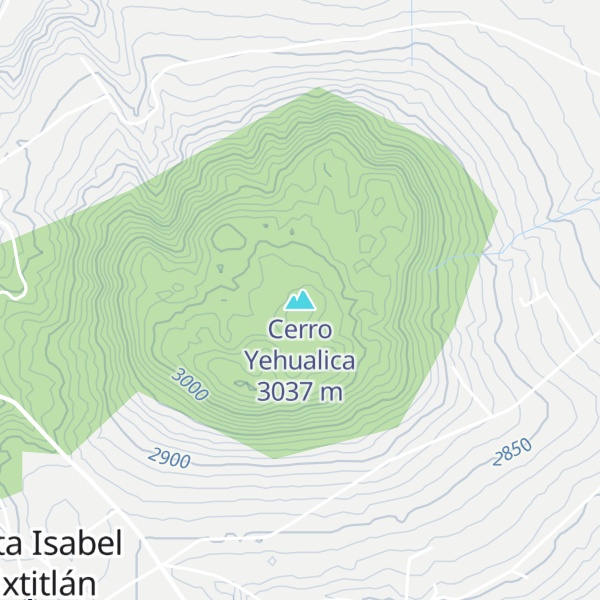 Map of Cerro Yehualica