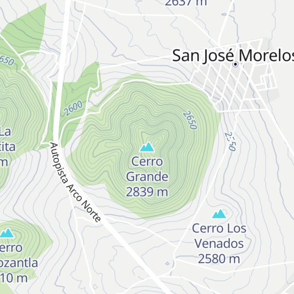 Map of Cerro Grande