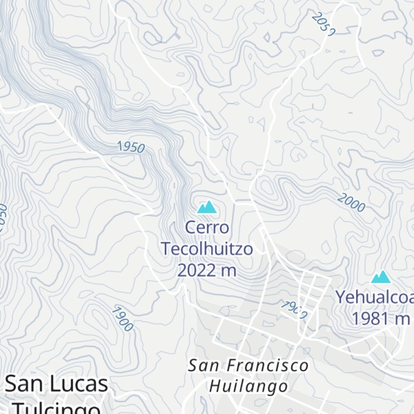 Map of Cerro Tecolhuitzo