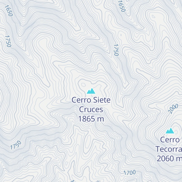 Map of Cerro Siete Cruces