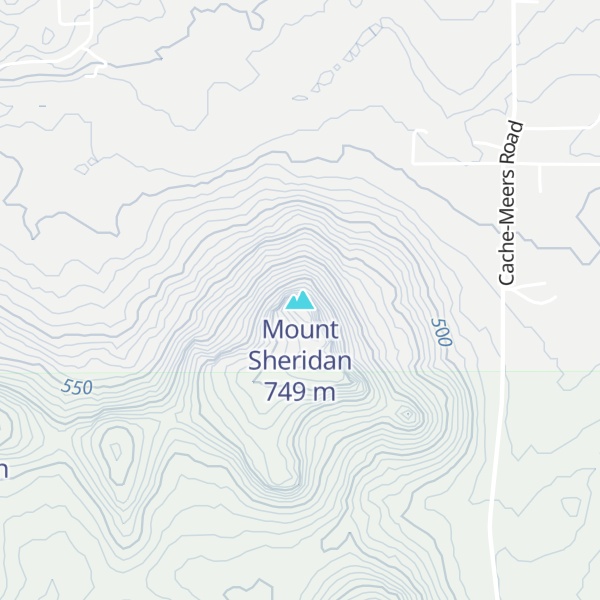 Map of Mount Sheridan