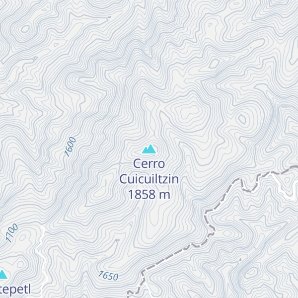 Map of Cerro Cuicuiltzin
