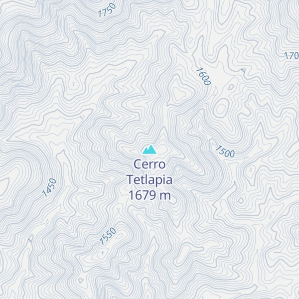 Map of Cerro Tetlapia