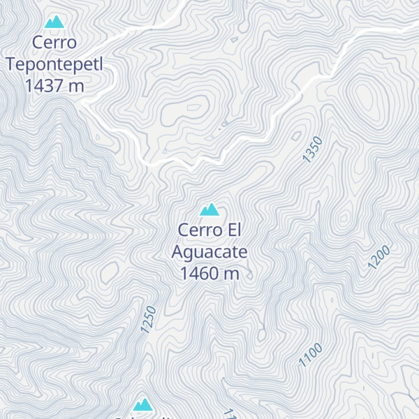 Map of Cerro El Aguacate