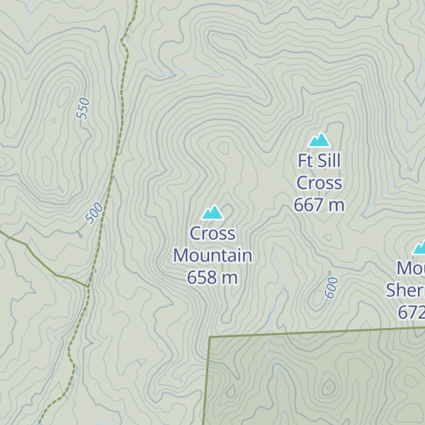 Map of Cross Mountain
