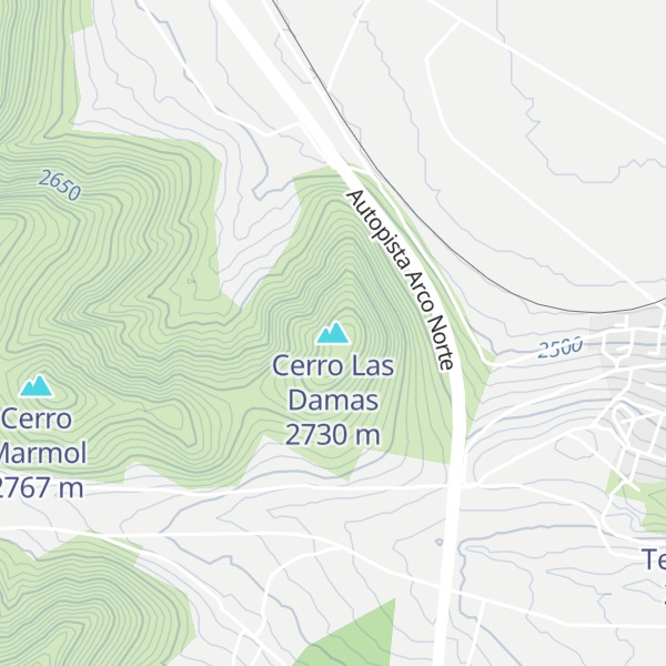Map of Cerro Las Damas