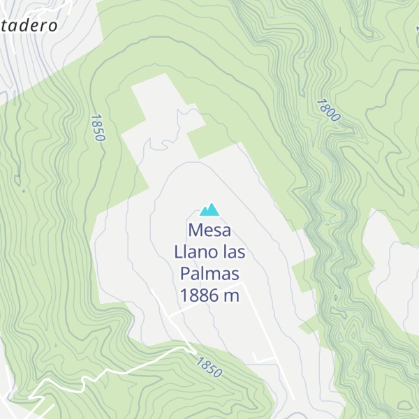 Map of Mesa Llano las Palmas
