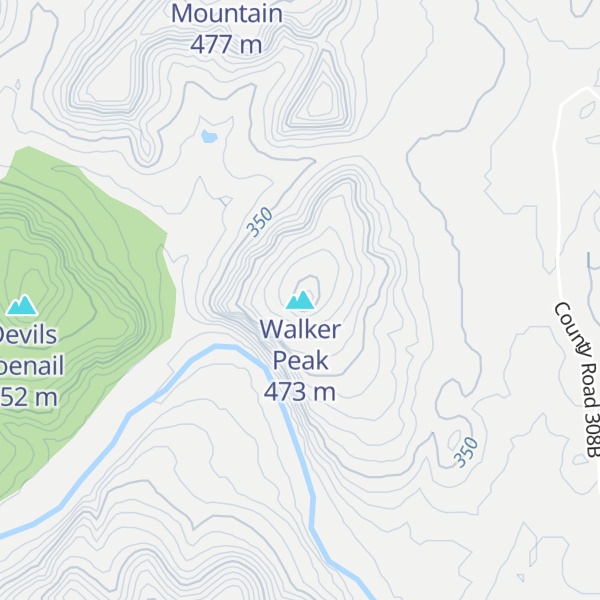 Map of Walker Peak