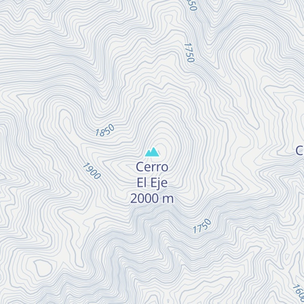 Map of Cerro El Eje