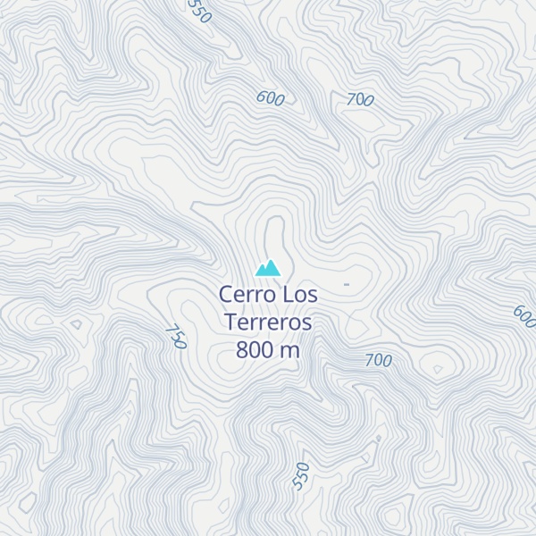 Map of Cerro Los Terreros