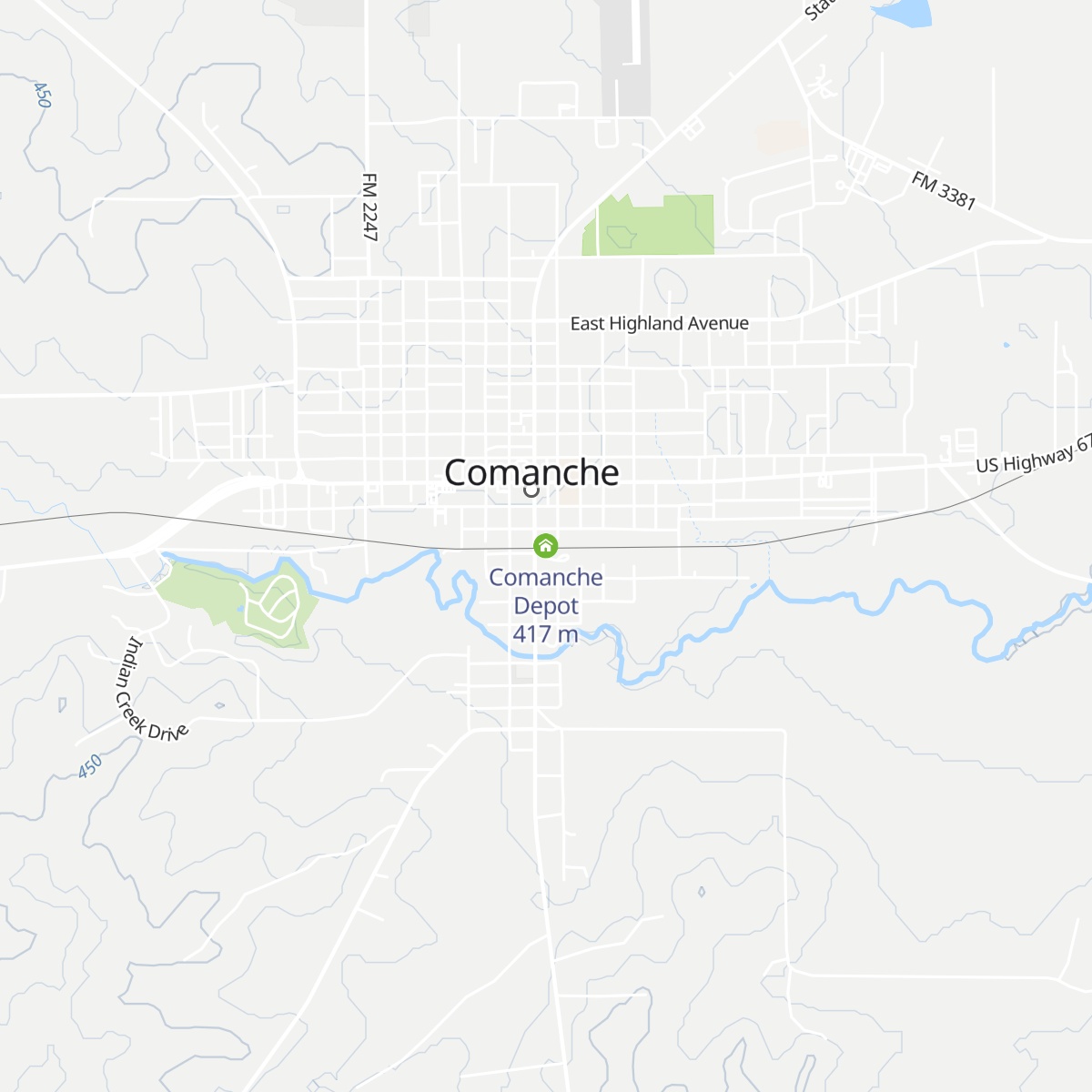 Comanche Depot map