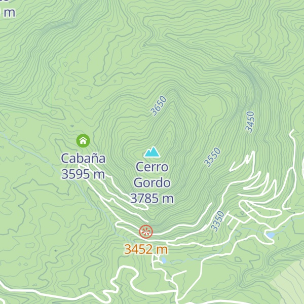 Map of Cerro Gordo