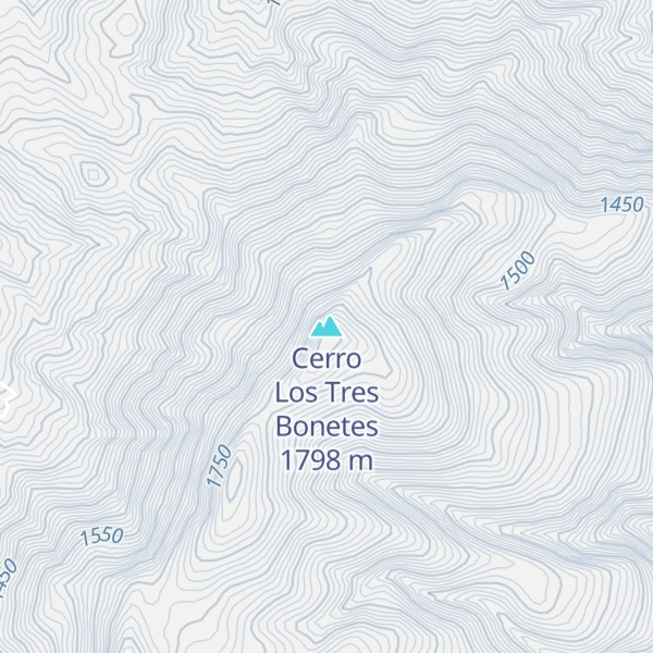 Map of Cerro Los Tres Bonetes