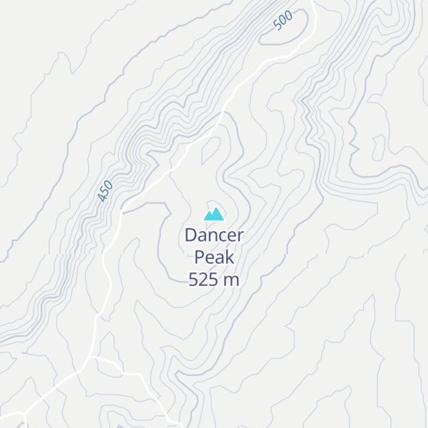 Map of Dancer Peak