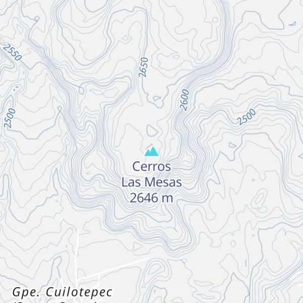Map of Cerros Las Mesas