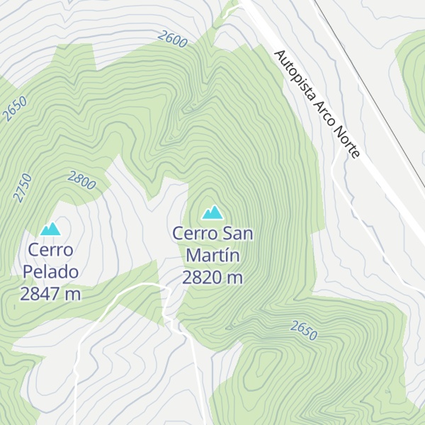 Map of Cerro San Martín