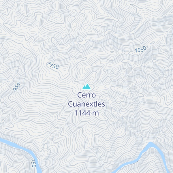 Map of Cerro Cuanextles