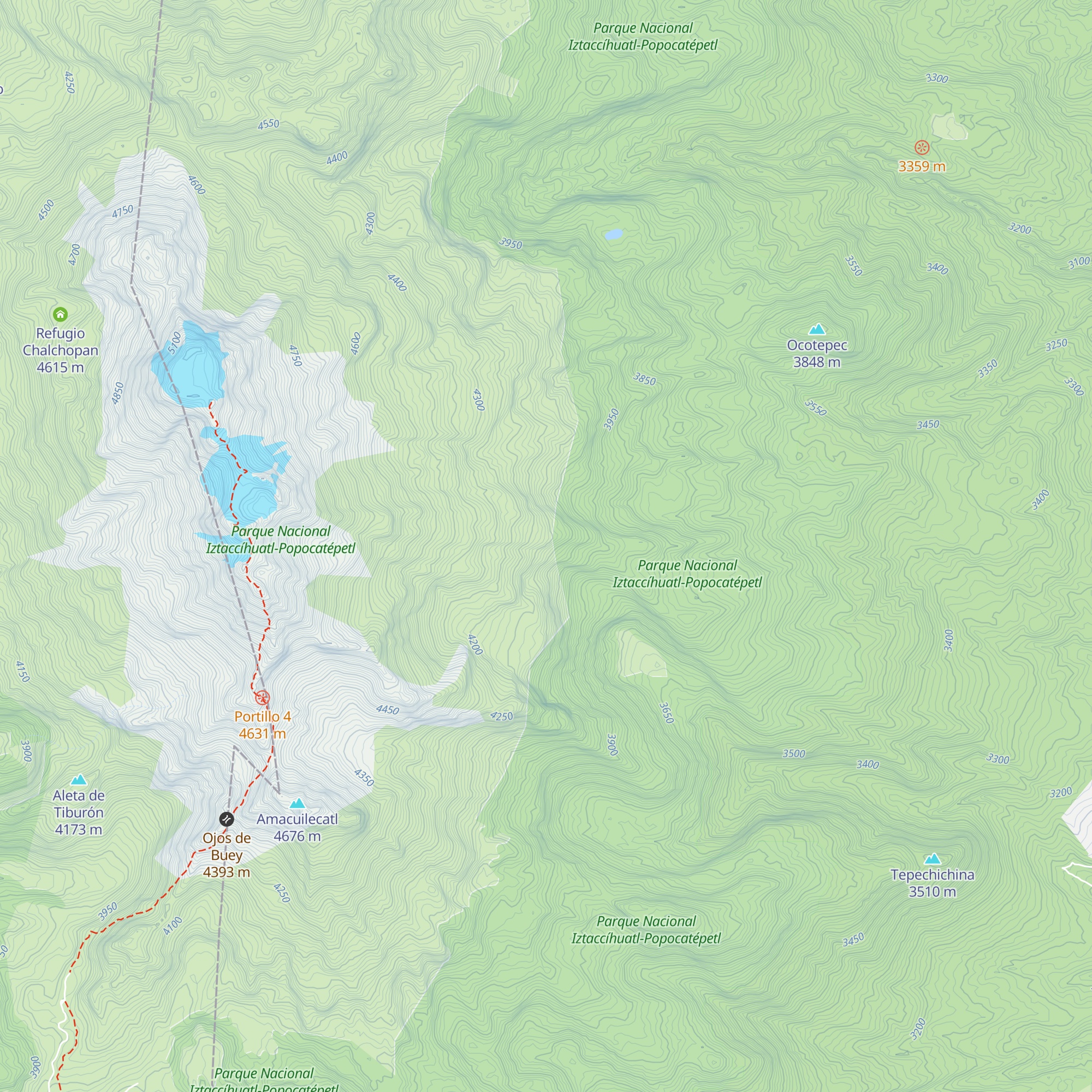 Refugio Puebla map