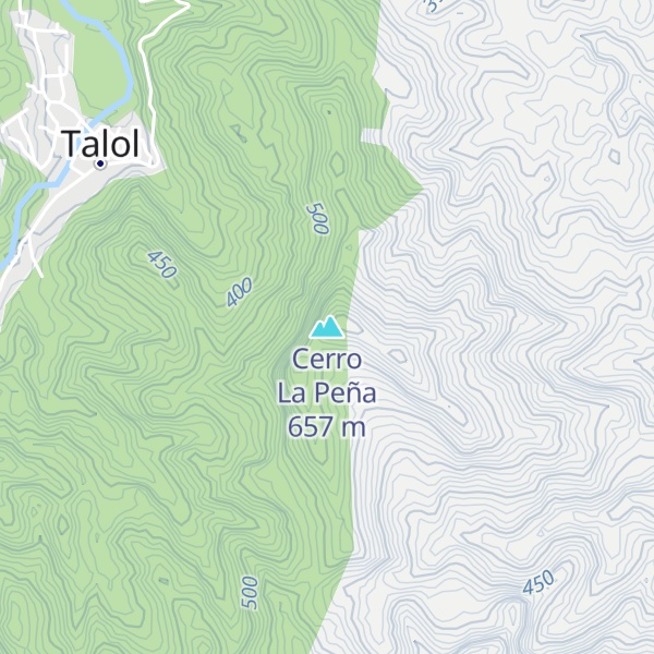 Map of Cerro La Peña