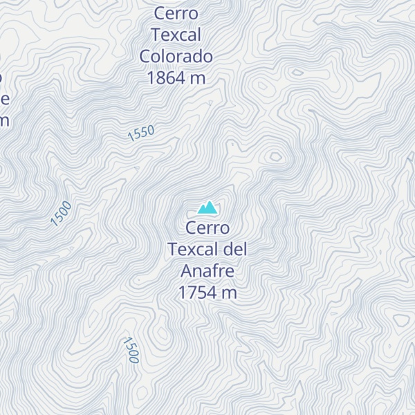 Map of Cerro Texcal del Anafre