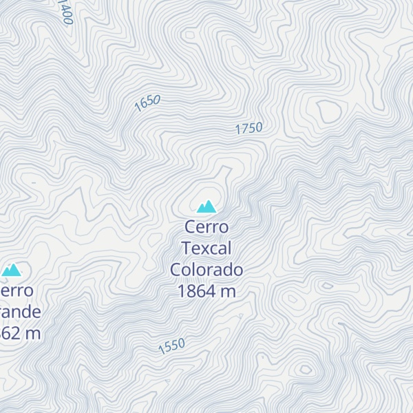 Map of Cerro Texcal Colorado