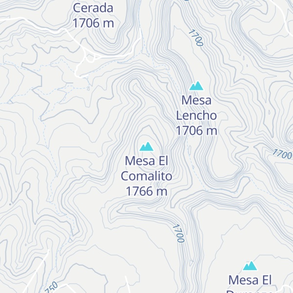 Map of Mesa El Comalito