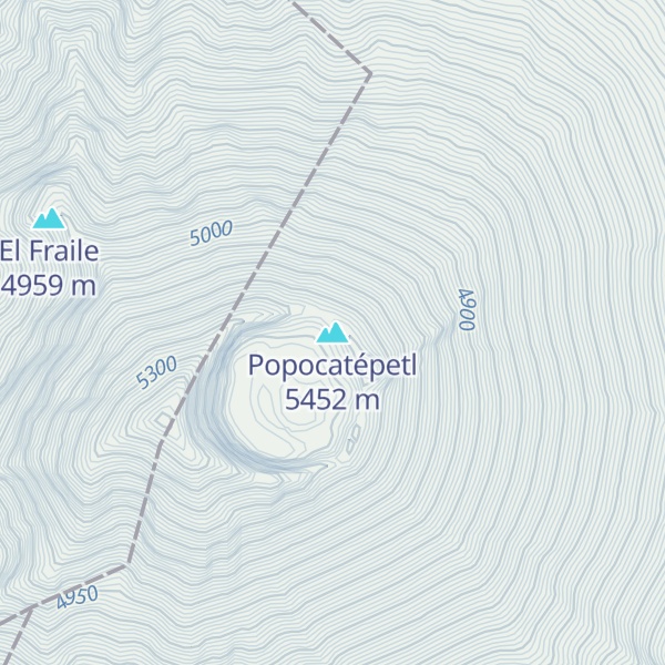 Map of Popocatépetl