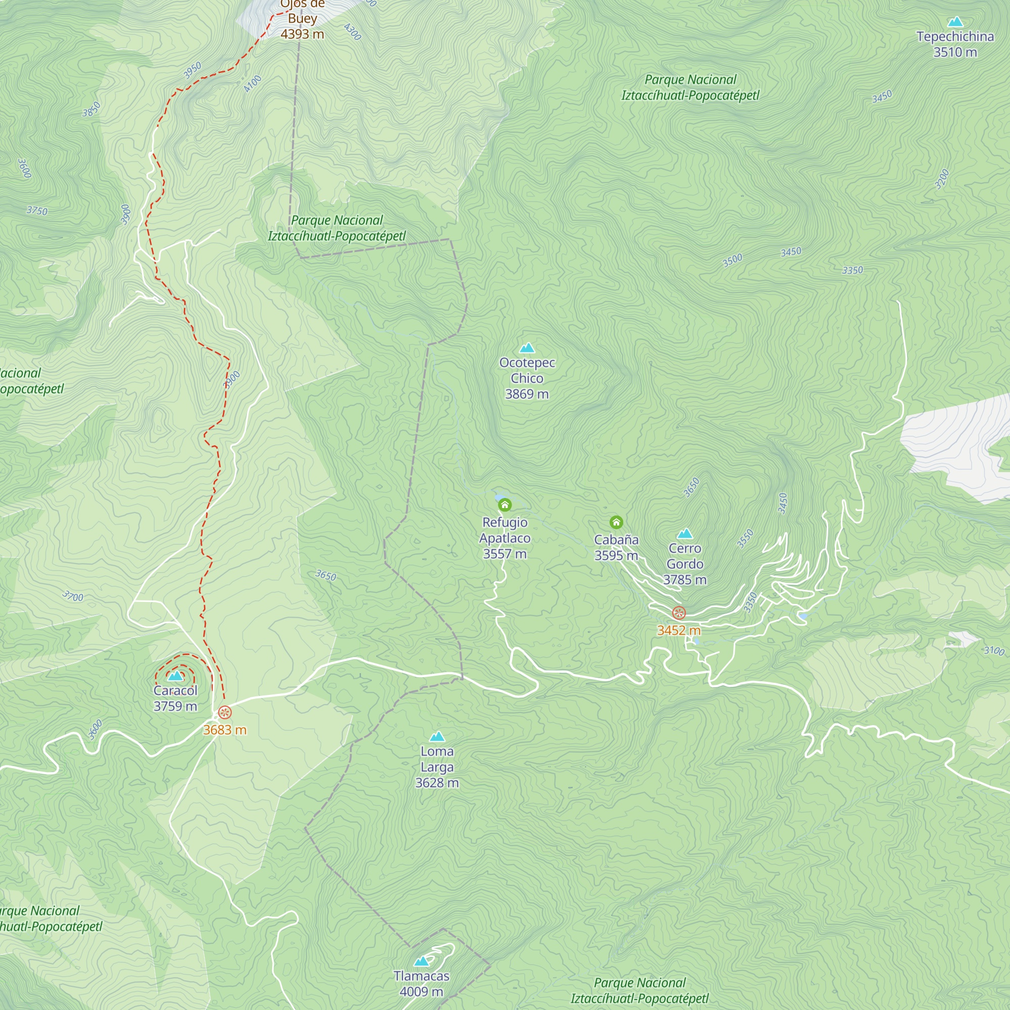 Refugio Apatlaco map